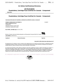 保險(xiǎn)絲座FH1系列CUL證書
